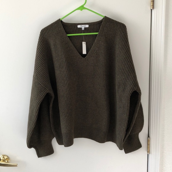 madewell tangerine sweater